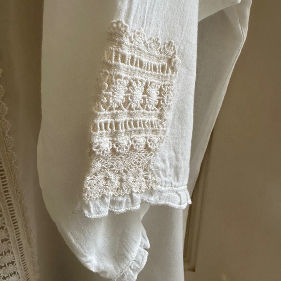 JOHNNY WAS White Cotton Tunic Tunic Top...XL-EUC - Picture 5 of 13